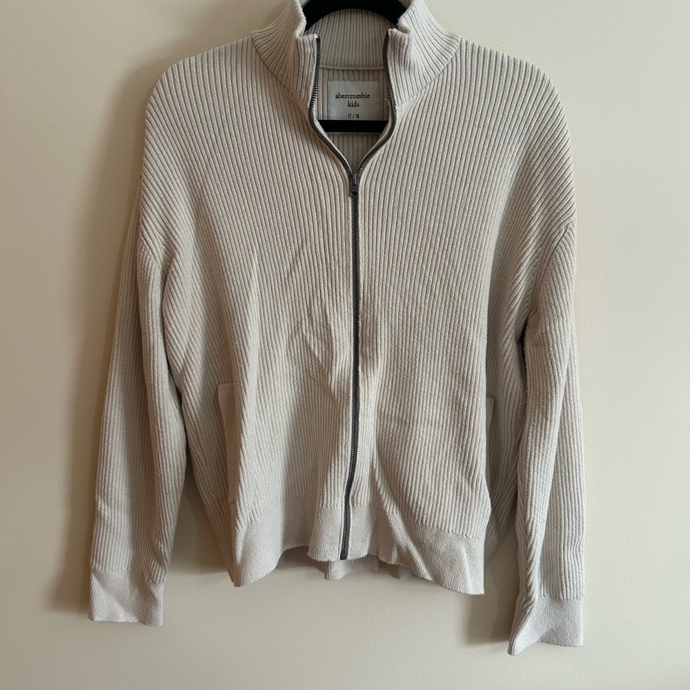 Abercrombie Kids Cream Ribbed Sweater